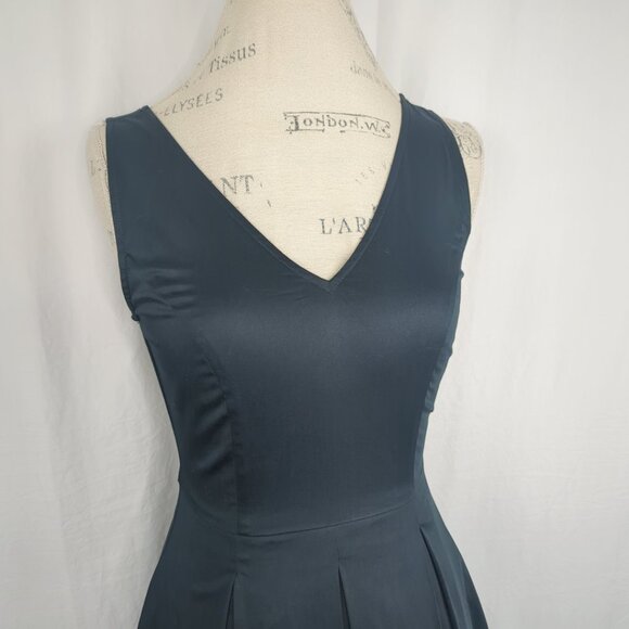 Banana Republic Dress 0 Petite Blue Mini Pleated NWT - Picture 2 of 7